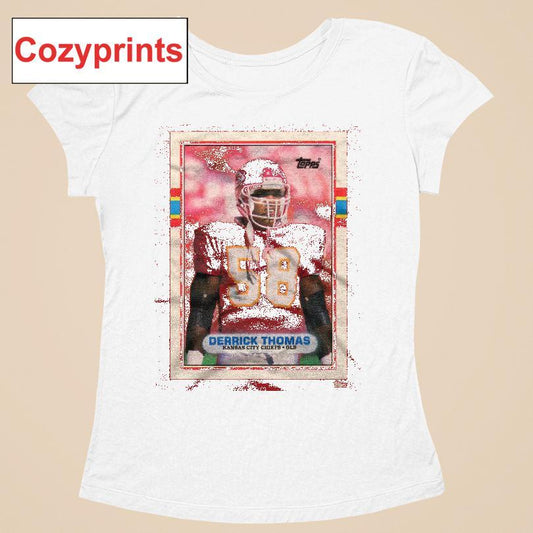 1989 Topps Football Derrick Thomas Chiefs T-shirt