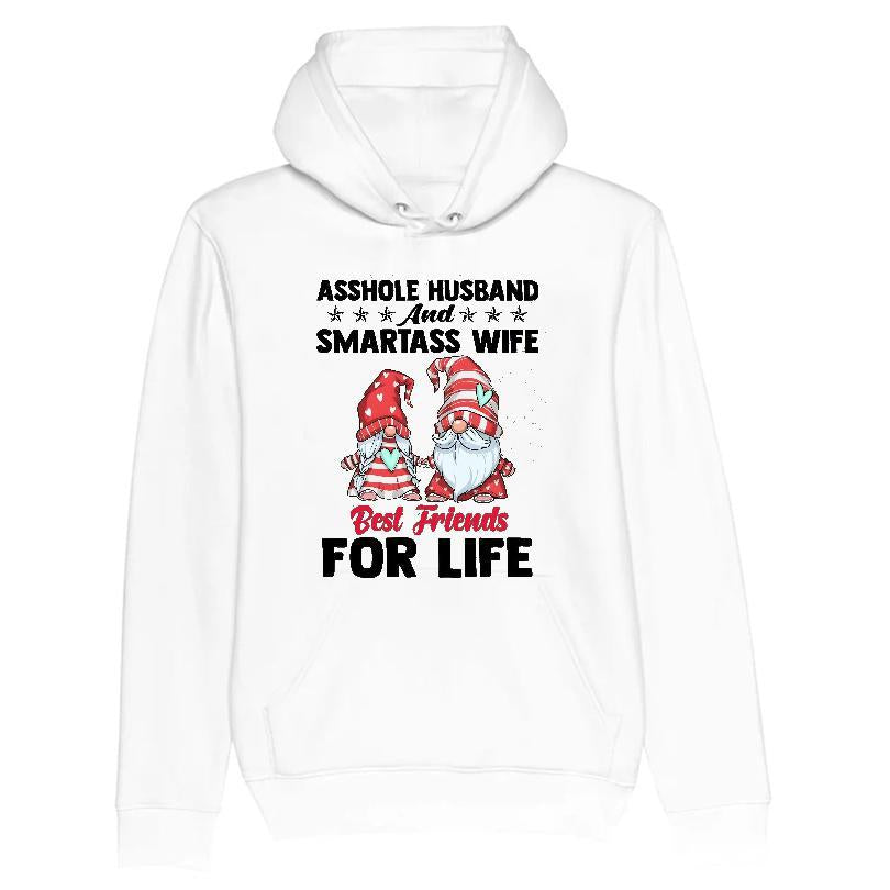 Asshole Husband And Smartass Wifi Santa Best Friends For Life Shirt
