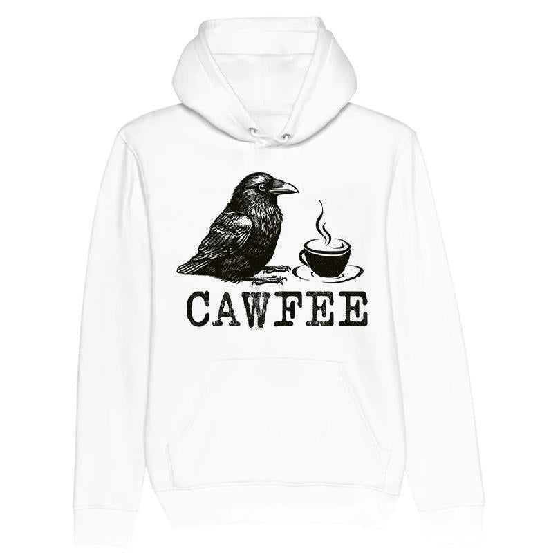 Cawfee Crow Drinking Coffee T-shirt