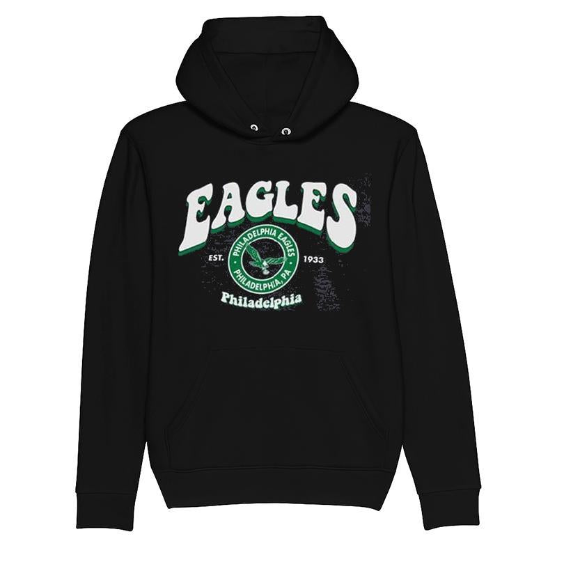 Champion Philadelphia Eagles Womens Black Boyfriend Ls T-shirt