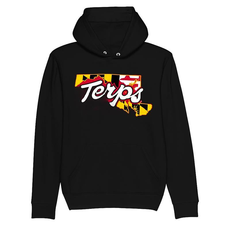 Maryland Terrapins Womens Local State Shape Ls T-shirt