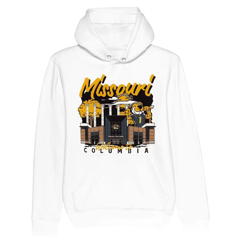 Missouri Tigers Welcome Columbia Hand-drawn Campus Stack T-shirt
