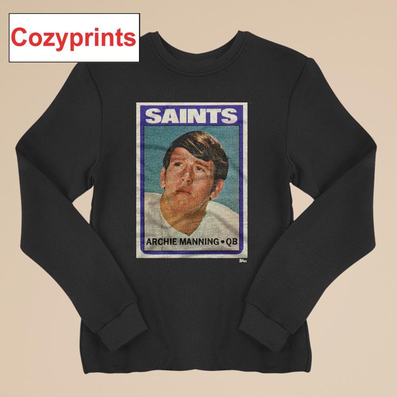1972 Topps Football Archie Manning Saints T-shirt