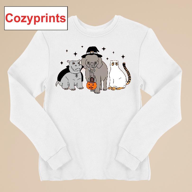 Hallzooween 2025 Hippo Elephant Cat Costumes Shirt