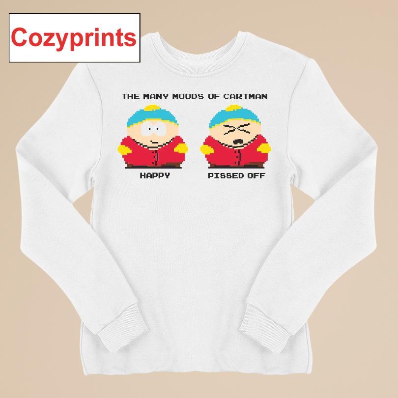 South Park The Many Moods Of Cartman Happy Pissed Off T-shirt