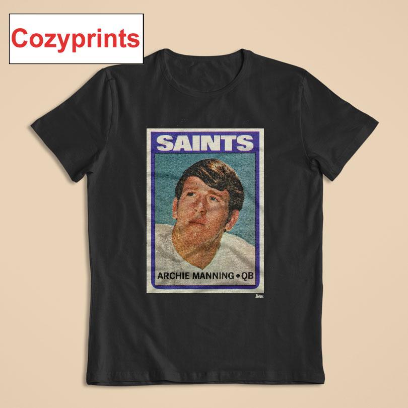 1972 Topps Football Archie Manning Saints T-shirt