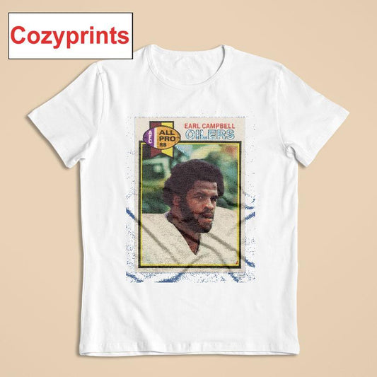 1979 Topps Football Earl Campbell Oilers T-shirt
