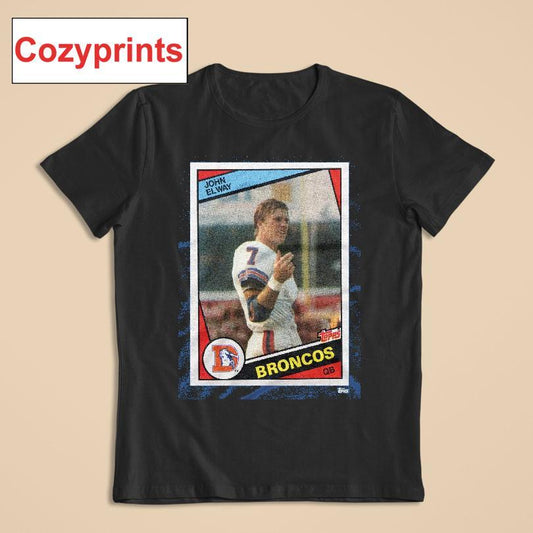 1984 Topps Football John Elway Broncos T-shirt