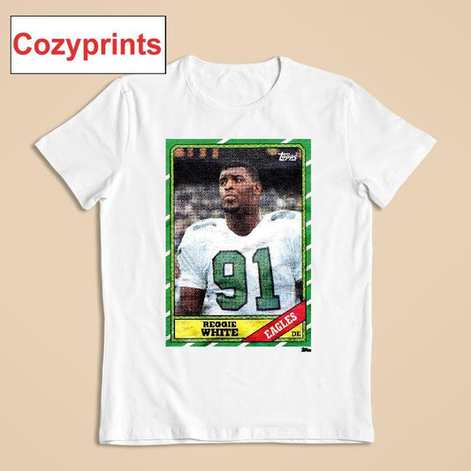 1986 Topps Football Reggie White Eagles T-shirt