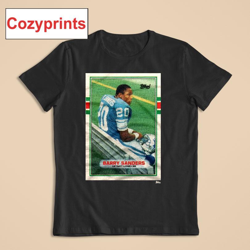 1989 Topps Football Barry Sanders Lions T-shirt