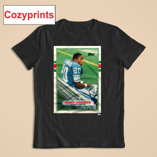 1989 Topps Football Barry Sanders Lions T-shirt