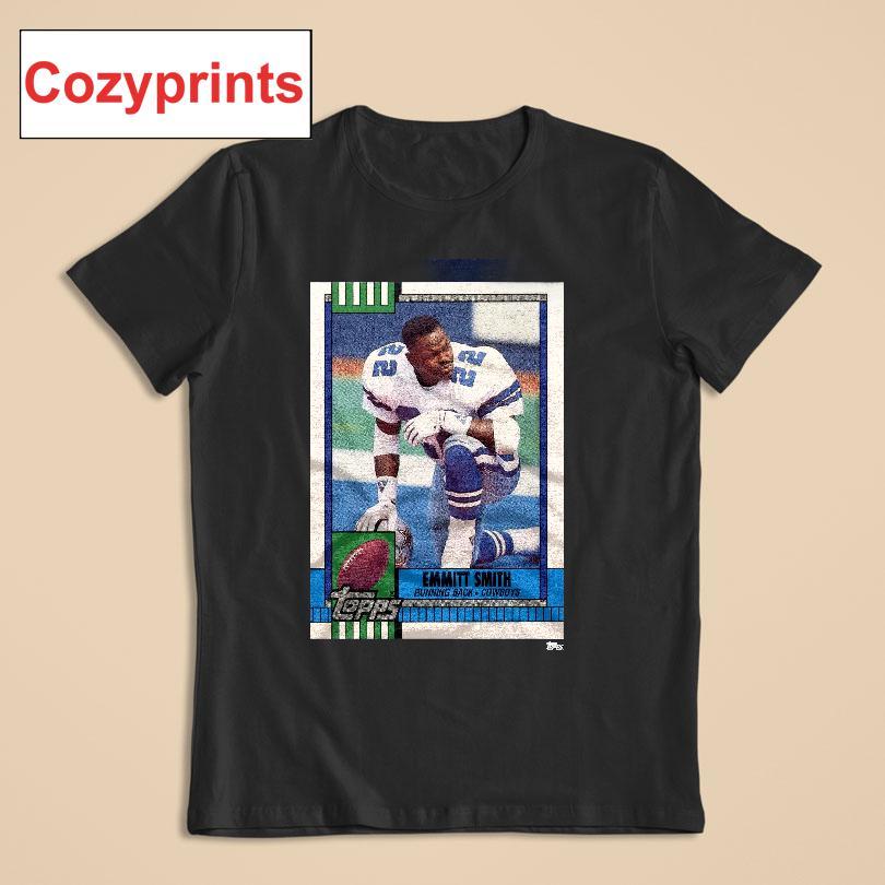 1990 Topps Football Emmitt Smith Cowboys T-shirt