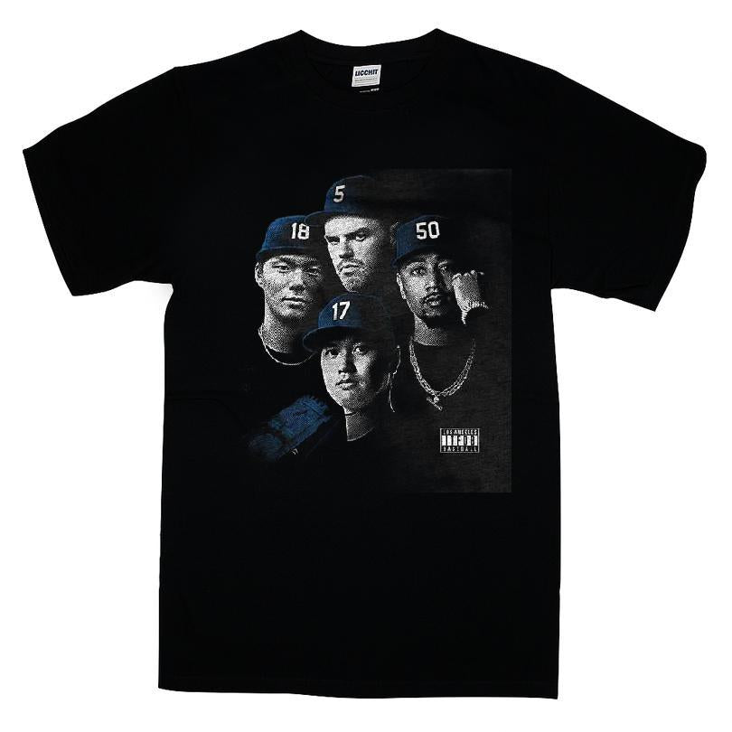 All Eyez On La Shohei Ohtani Mookie Betts Freddie Freeman Yoshinobu Yamamoto Los Angeles Baseball Itfdb T-shirt