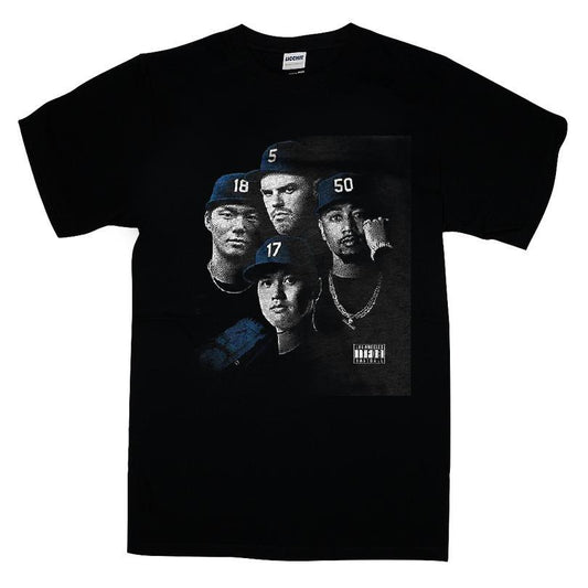 All Eyez On La Shohei Ohtani Mookie Betts Freddie Freeman Yoshinobu Yamamoto Los Angeles Baseball Itfdb T-shirt
