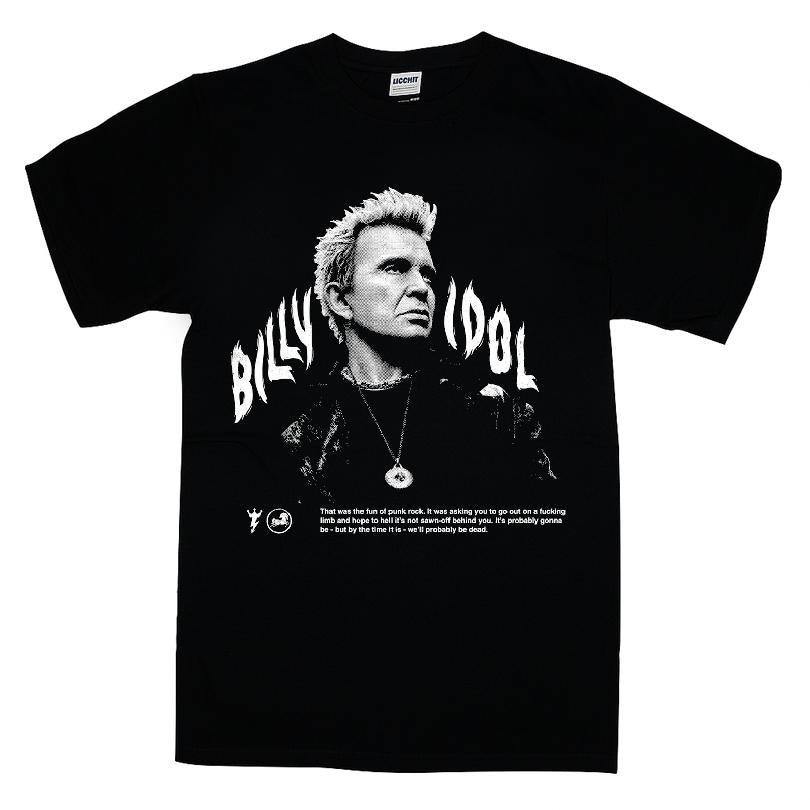 Billy Idol Flames Punk Quote T-shirt