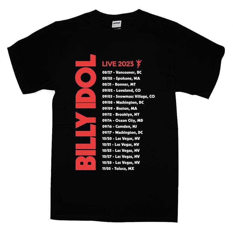 Billy Idol The Cage 2023 Tour T-shirt