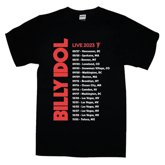 Billy Idol The Cage 2023 Tour T-shirt