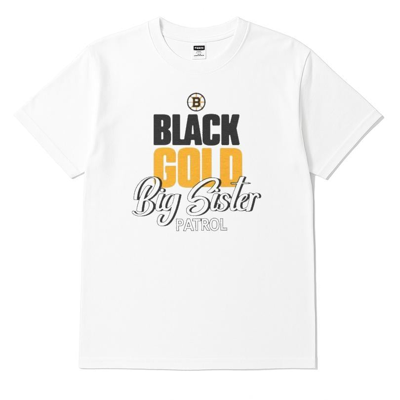 Boston Bruins Big Sister Black Gold Patrol T-shirt