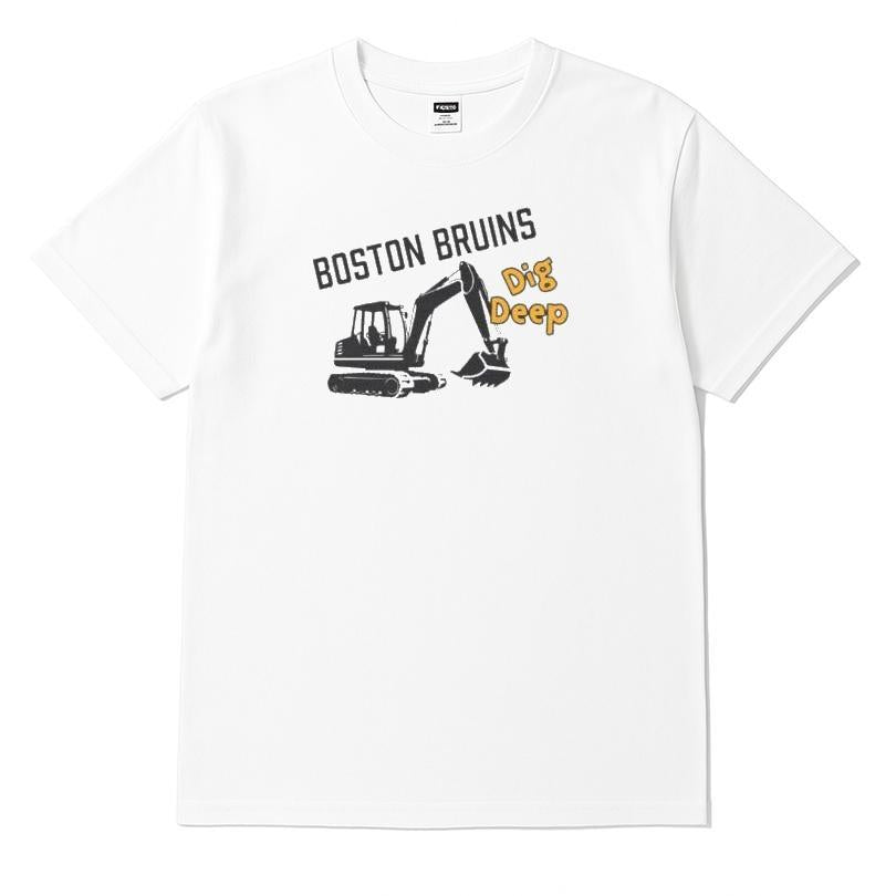 Boston Bruins Excavator Dig Deep Graphic T-shirt