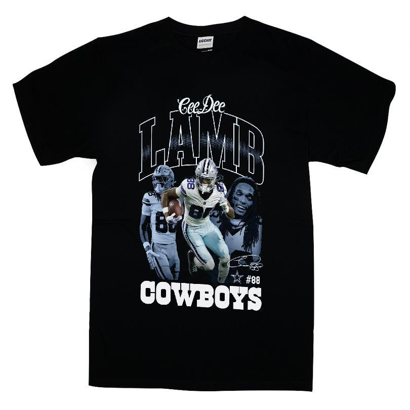 Ceedee Lamb Dallas Cowboys NFL Team Triple Pic T-shirt