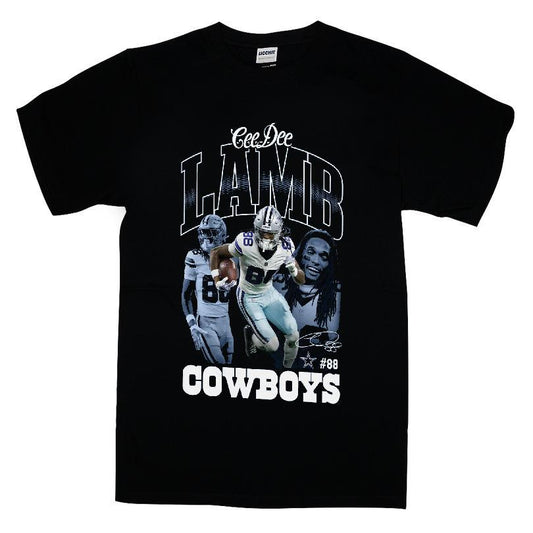 Ceedee Lamb Dallas Cowboys NFL Team Triple Pic T-shirt