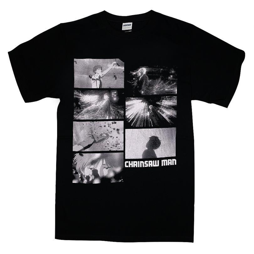 Chainsaw Man Black & White Panels T-shirt