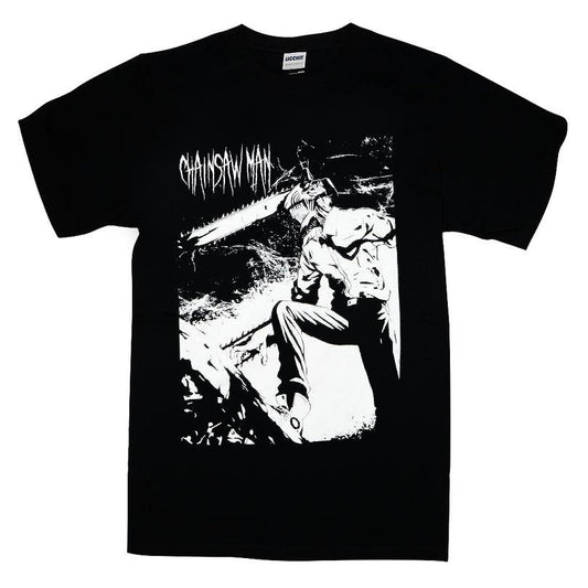 Chainsaw Man Jumbo Denji Black & White T-shirt