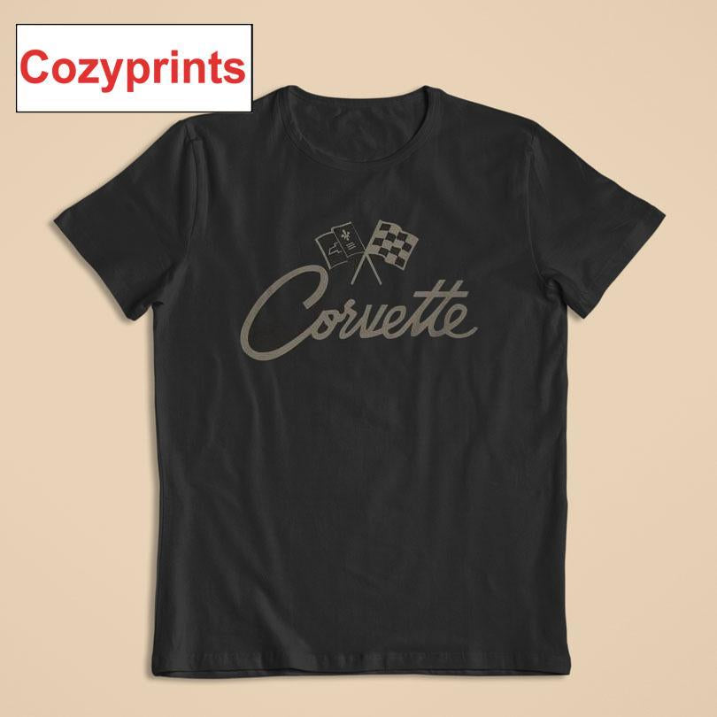 Chevy Corvette Genuine Performance Crossed Flags Shirt