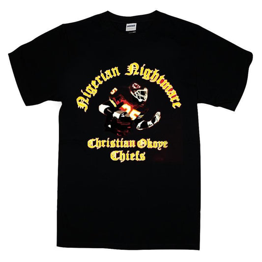 Christian Okoye Kansas City Chiefs Nigerian Nightmare T-shirt