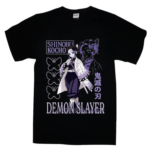 Demon Slayer Kimetsu No Yaiba Shinobu Kocho Butterflies T-shirt