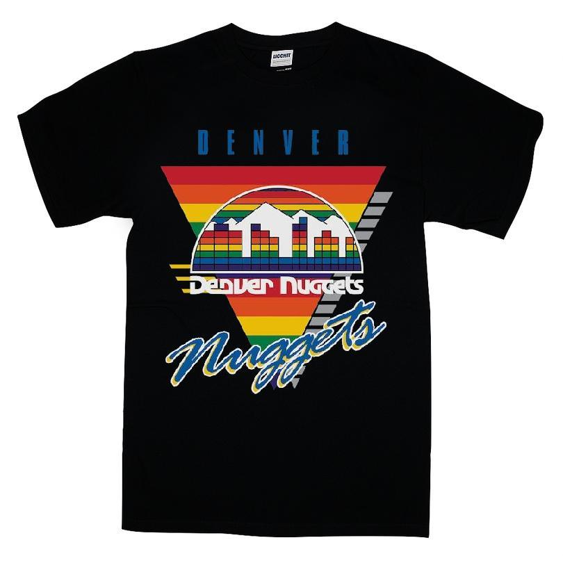 Denver Nuggets Mitchell & Ness Worldwide Logo T-shirt