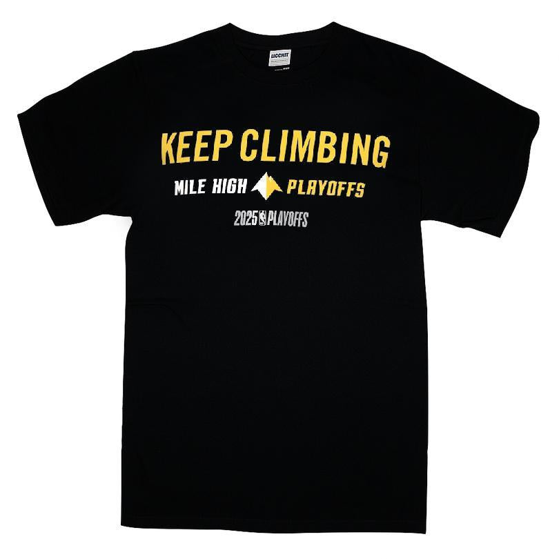 Denver Nuggets Nike Keep Climbing Mile High 2025 NBA Playoffs T-shirt