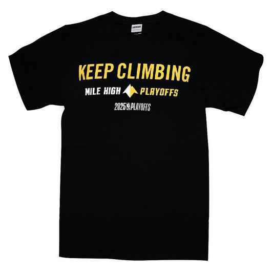 Denver Nuggets Nike Keep Climbing Mile High 2025 NBA Playoffs T-shirt