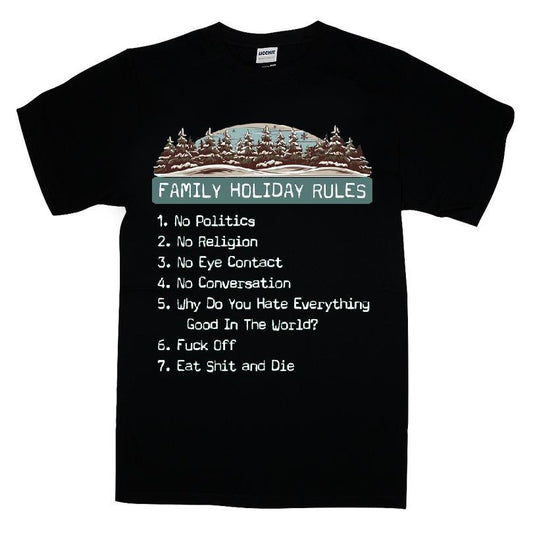 Family Holiday Rules T-shirt