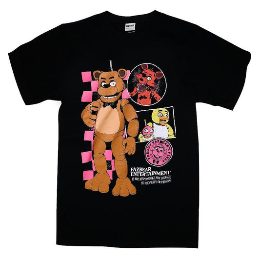 Five Nights At Freddy's Checkered Character T-shirt