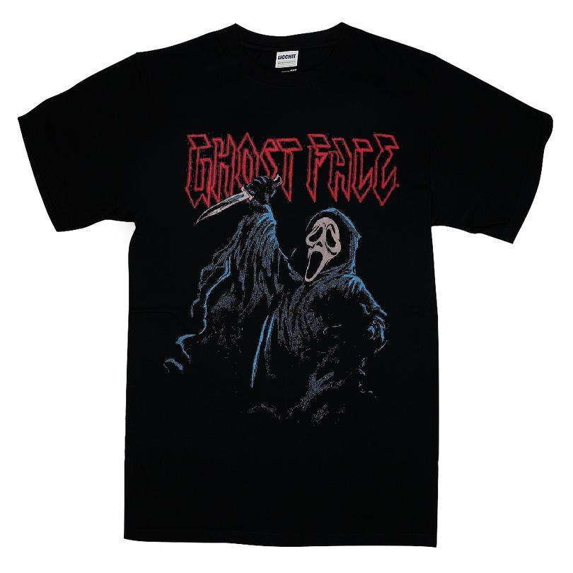 Ghost Face Jumbo Print Metal T-shirt