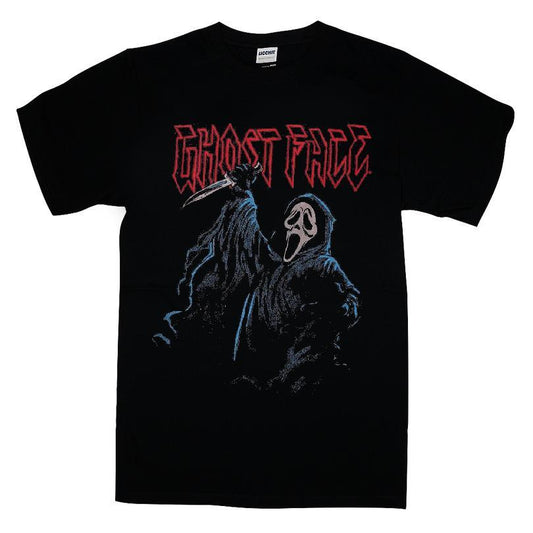 Ghost Face Jumbo Print Metal T-shirt