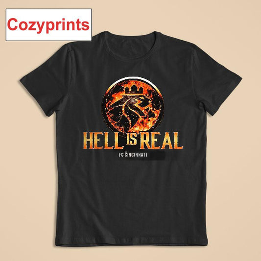 Hell Is Real Kombat Orange Flame Fc Cincinnati T-shirt