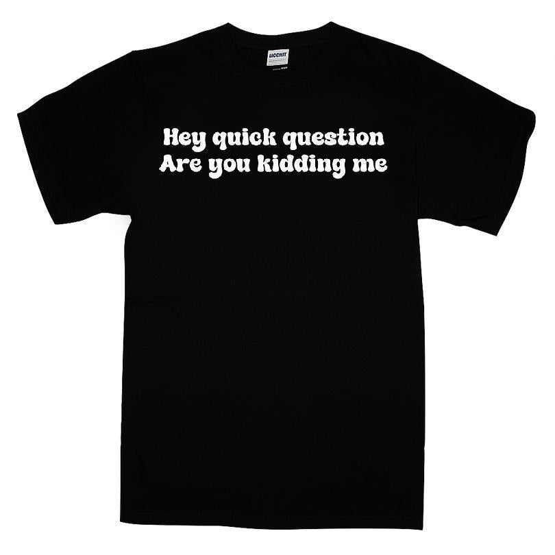 Hey Quick Question Are You Kidding Me T-shirt