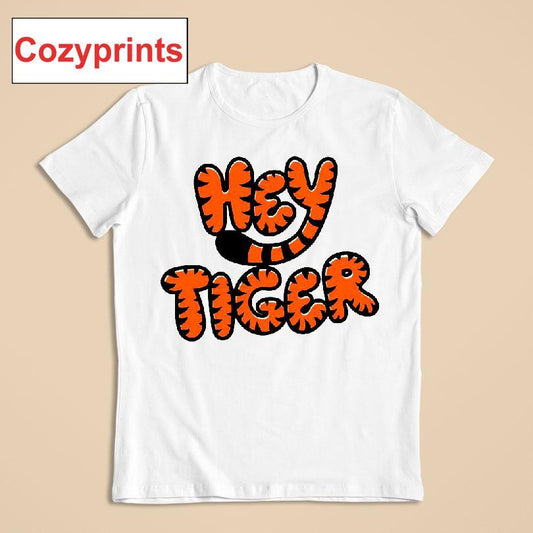 Hey Tiger Bubble Letter T-shirt