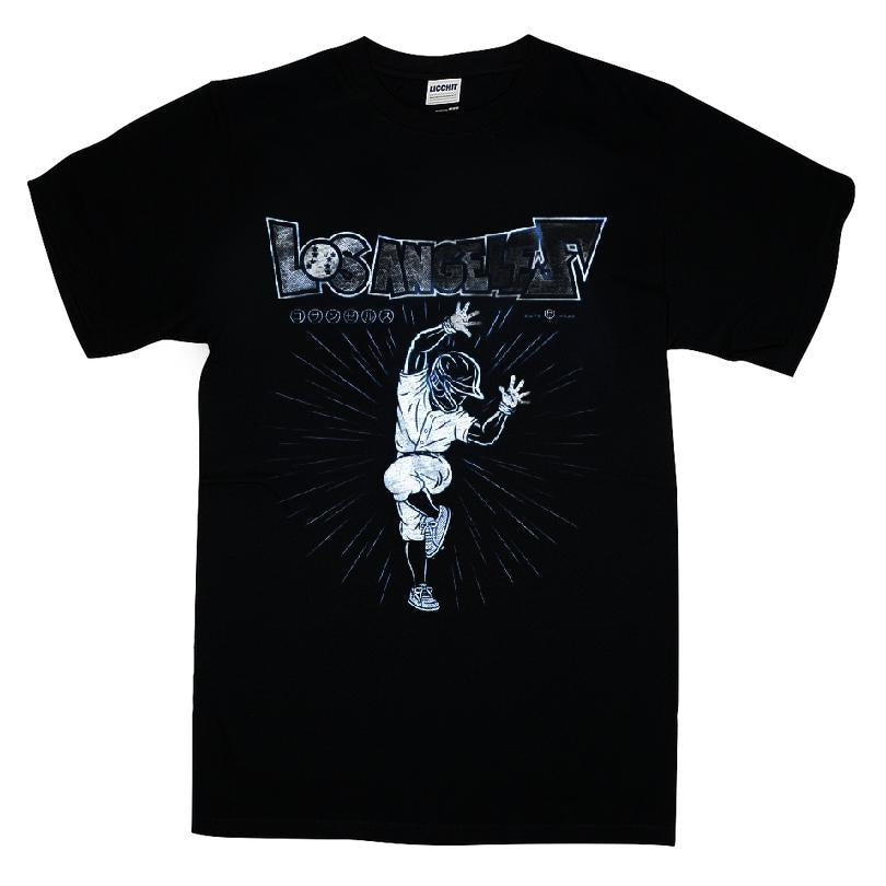 Hip Lock Los Angeles Baseball Celebration Dragon Ball Z Fusion Pose T-shirt