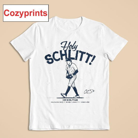 Holy Schlitt Cam Schlittler Bronx New York Baseball Mlbpa Rotowear T-shirt