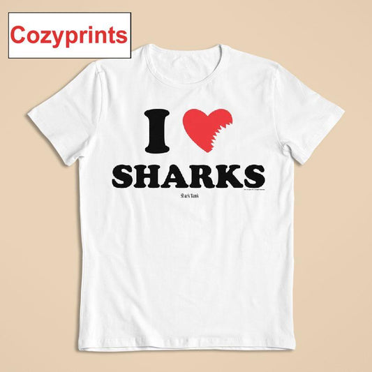 I Heart Sharks Tank T-shirt