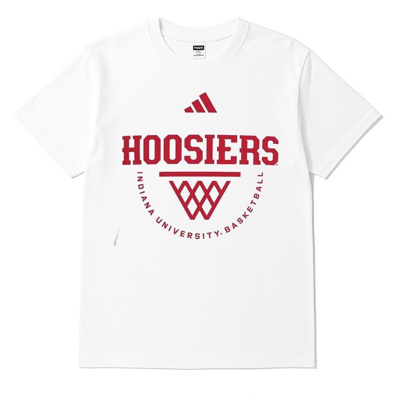 Indiana Hoosiers Adidas Basketball Practice Net Arch Pregame T-shirt