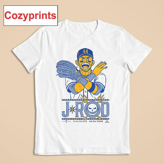 J-rod: No Fly Zone Shirt | Julio Rodr­guez Seattle Baseball Anime Mlbpa Rotowear
