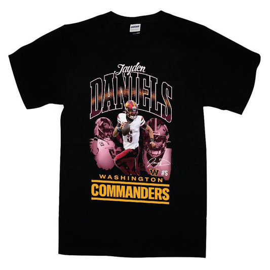 Jayden Daniels Washington Commanders Triple Pic T-shirt