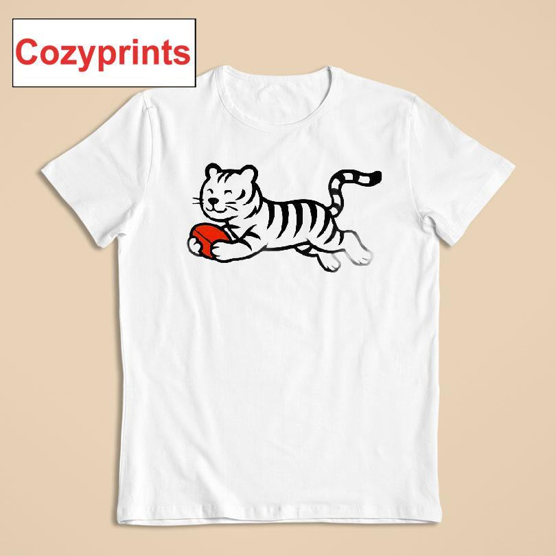 Jungle Vibes Run Wild  White Tiger T-shirt