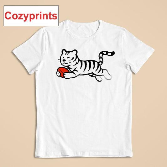 Jungle Vibes Run Wild  White Tiger T-shirt