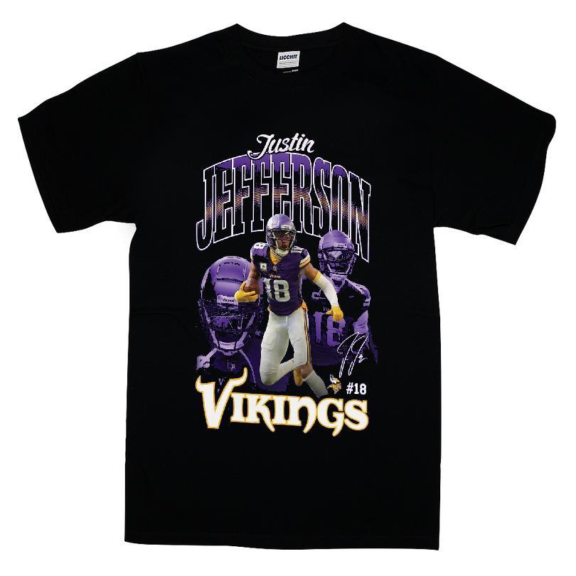 Justin Jefferson Minnesota Vikings Triple Pic T-shirt