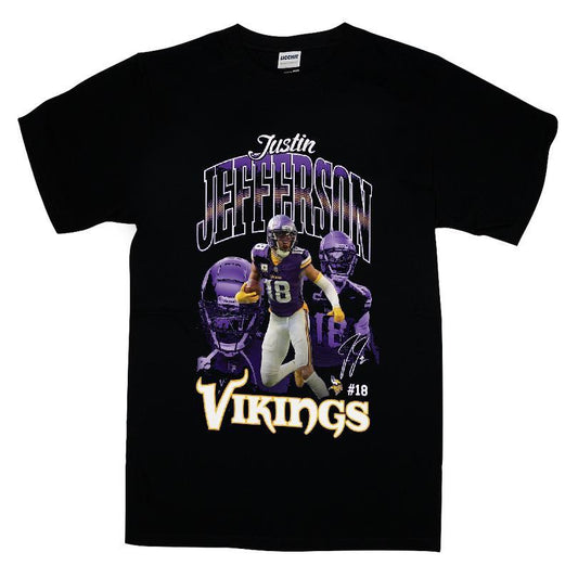 Justin Jefferson Minnesota Vikings Triple Pic T-shirt